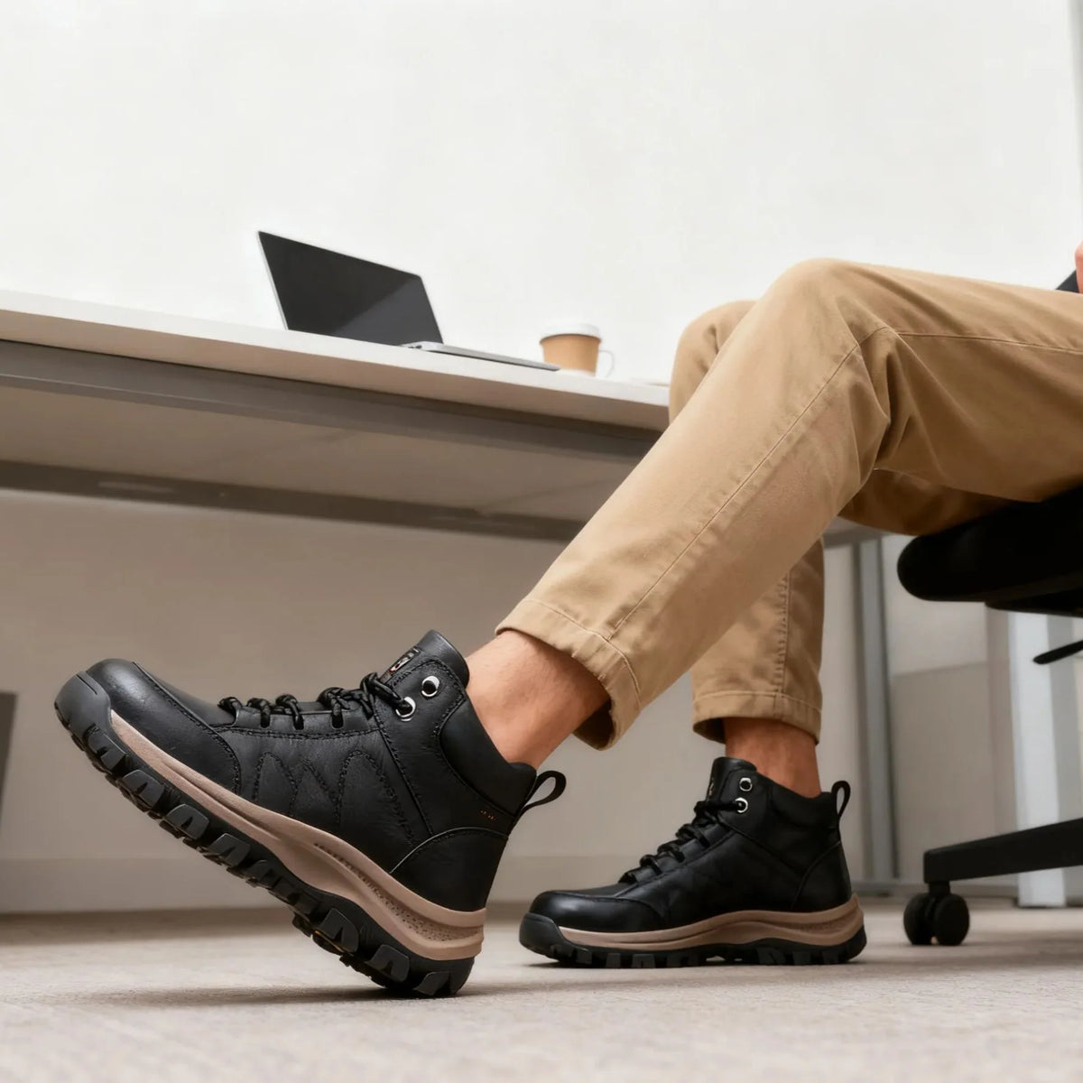 🎁 Oferta Especial: 70% de desconto 🎁 Sapatos Ortopédicos em Pele para Homem — Costurados à Mão 👟 Impermeáveis e Antiderrapantes ✅ Suporte para o Arco do Pé — Caminhada Confortável
