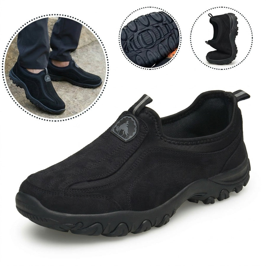 Sapatos ortopédicos confortáveis em camurça — com apoio do arco do pé, para aliviar a dor