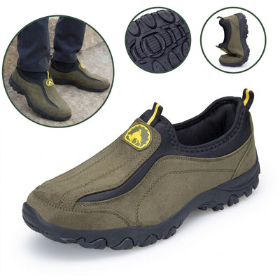 Sapatos ortopédicos confortáveis em camurça — com apoio do arco do pé, para aliviar a dor
