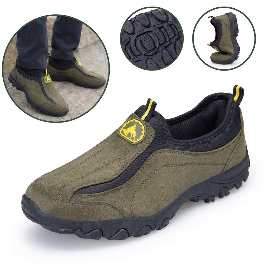 Sapatos ortopédicos confortáveis em camurça — com apoio do arco do pé, para aliviar a dor