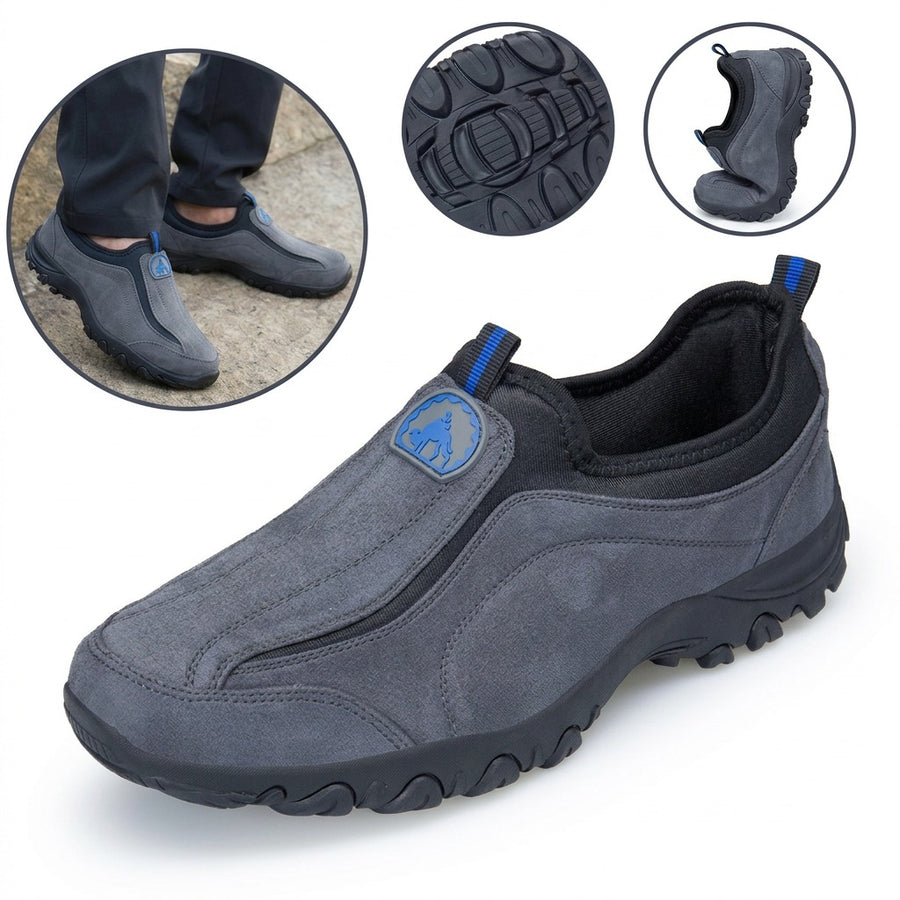Sapatos ortopédicos confortáveis em camurça — com apoio do arco do pé, para aliviar a dor